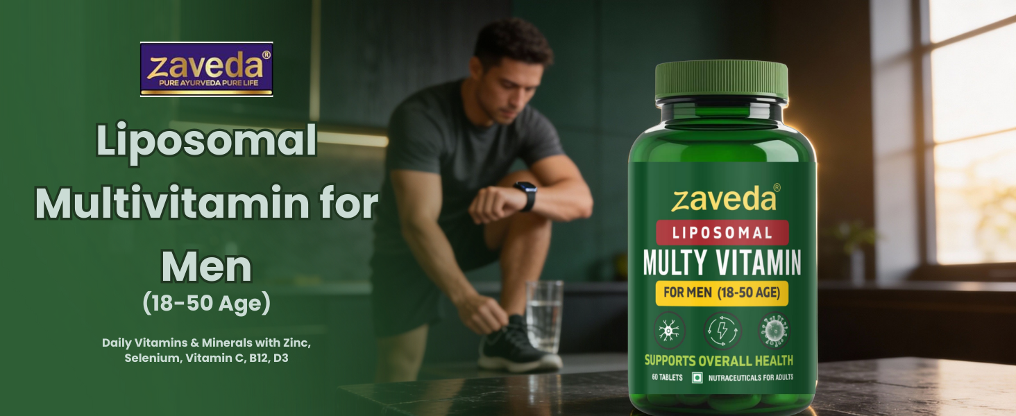 Liposomal Multivitamin Tablets for Men 18-50 Age, 60 Nos. Veg