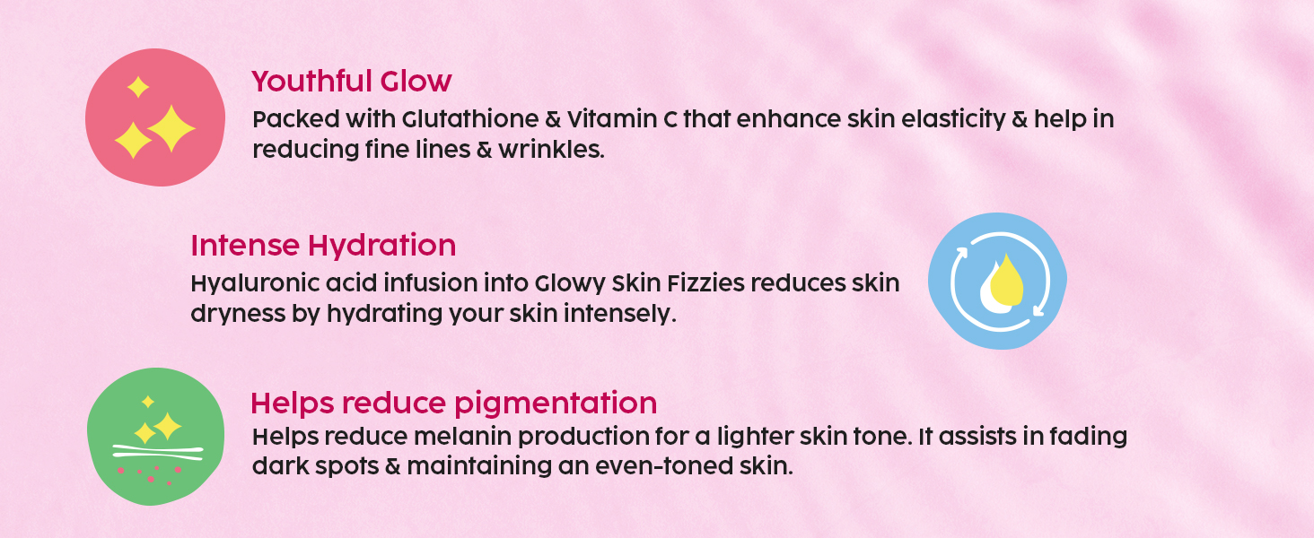 PLIX - THE PLANT FIX Glutathione Effervescent Tablets for Clear, Glowing & Youthful Skin | 500mg Glutathione, Vit E & Hyaluronic Acid | No Maltodextrin, No Sugar | Pack of 8 (120 tabs) | Lemon