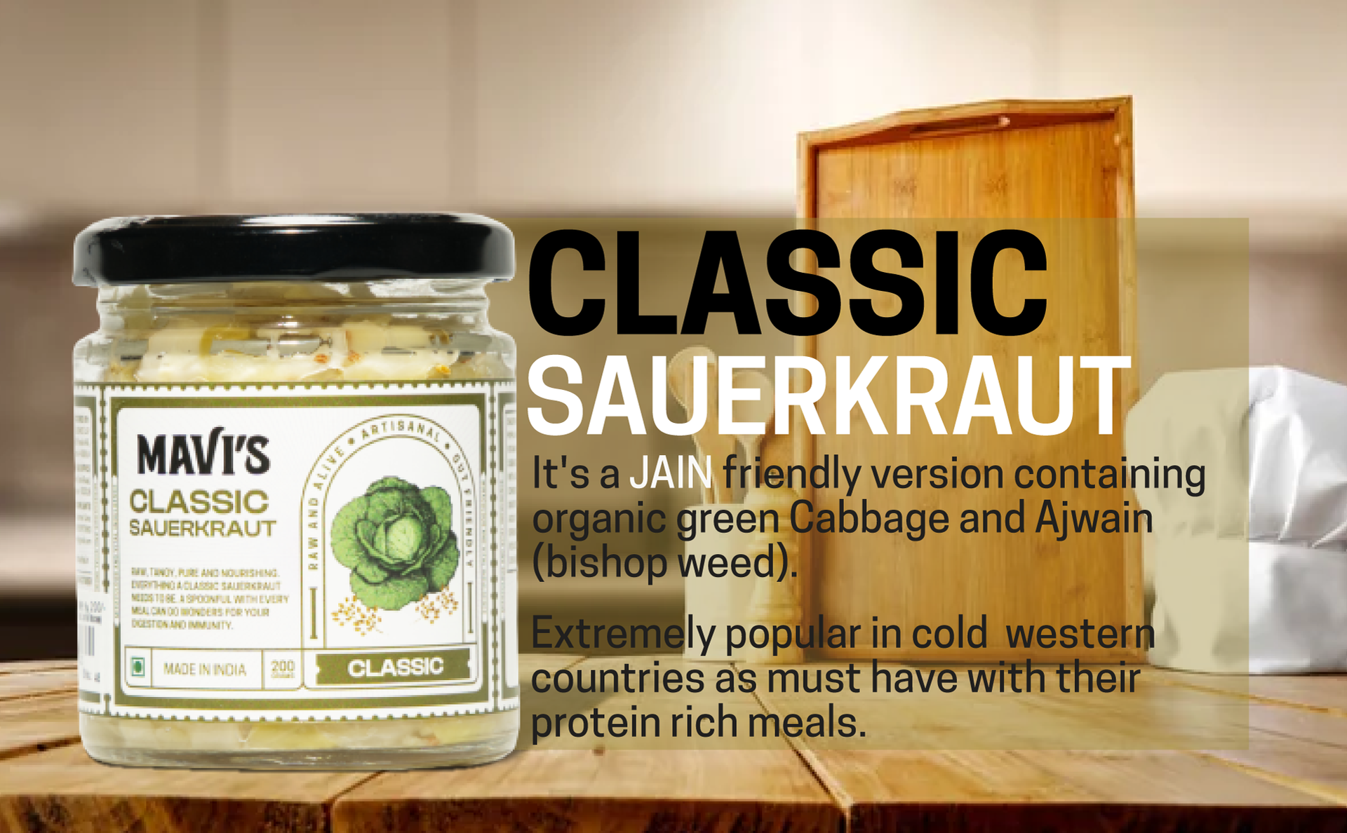 MAVI's Sauerkraut | Original Sauerkraut and Beetroot Carrot Kraut | Combo Pack of 2 | 200g each | No Preservatives | Organic and Vegan | No Artificial Flavour or Colour
