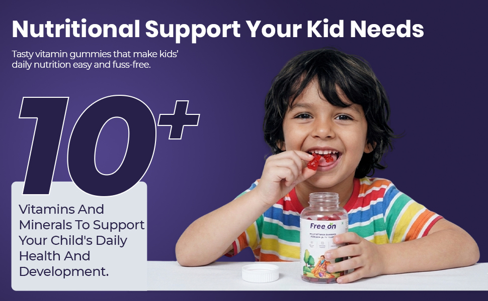 Free On Multivitamin Gummies for Kids 4-12 Years, 60 Gummies