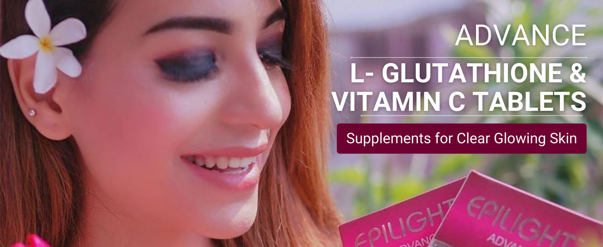Advance L-Glutathione Tablets with Vitamin C 600mg | Antioxidant Support & Skin Hydration Supplement for Men & Women (40 Tablets)
