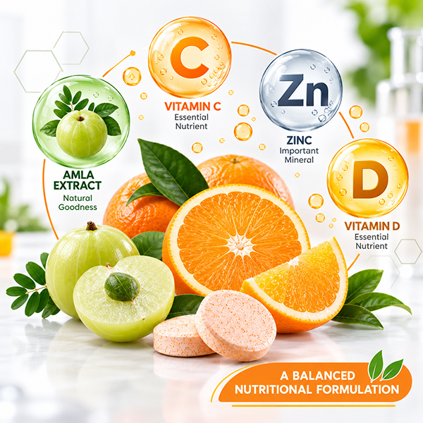 CDZ Orange Flavour Effervescent Tablets Set of 4 Tubes