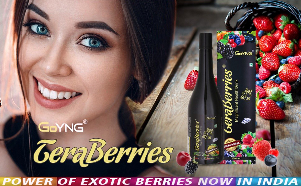 Teraberries Collagen Supplement for Women 1 Litre Syrup with 16 Berries and Antioxidants for Glowing Skin Super Energy and Immunity Boost