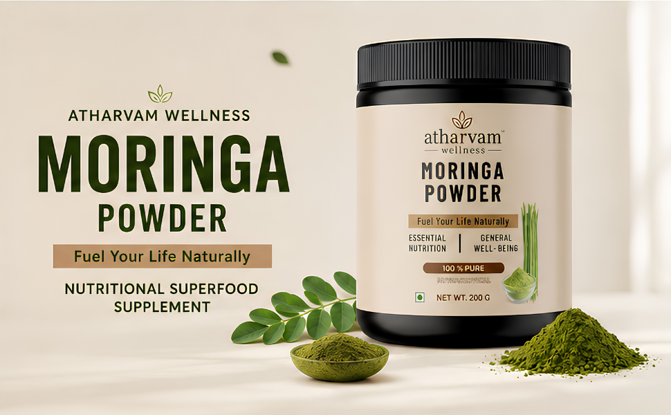 100% Pure Moringa Powder 200g | Organic Superfood for Immunity Energy Digestion & Overall Wellness | Natural Leaf Powder
