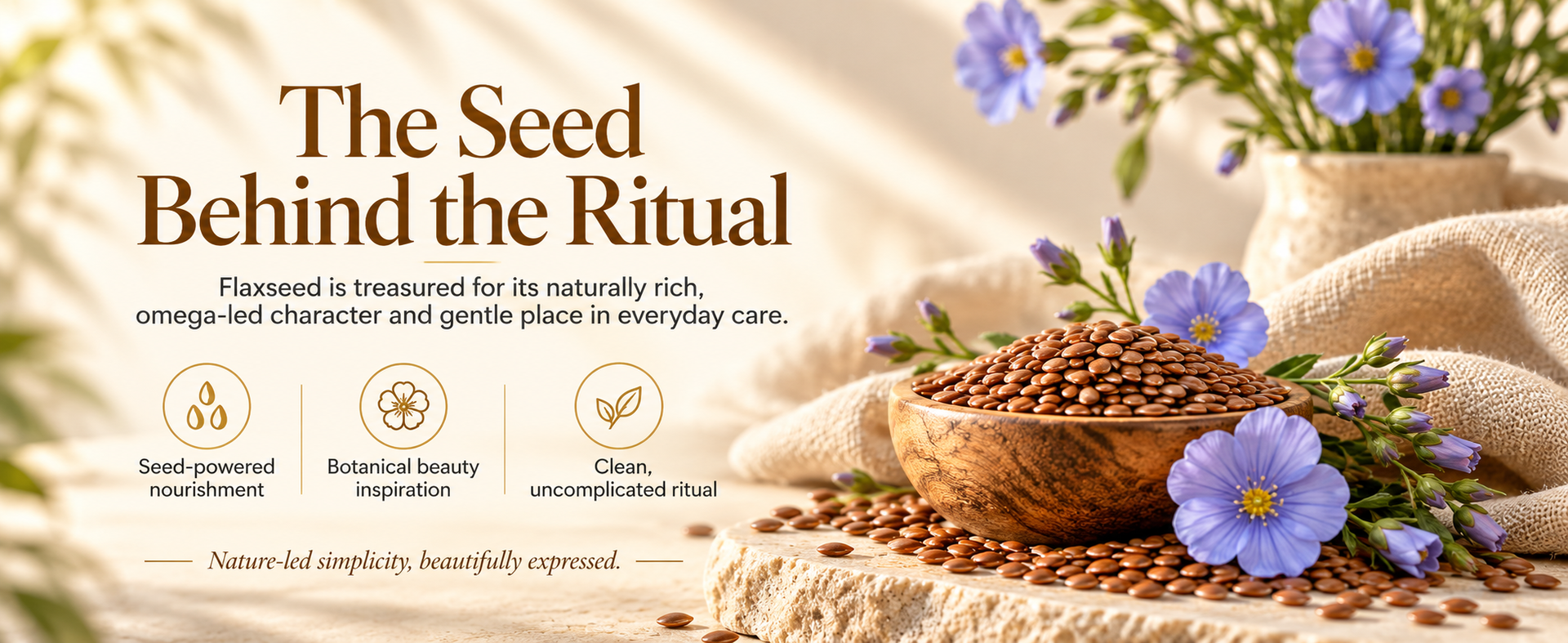 AROMATICO Flaxseed Oil for Skin, Hair, Scalp Massage & Lightweight DIY Beauty Care | Omega 3,6 & 9 Rich for Glowing Skin & Hair Growth - 100ml