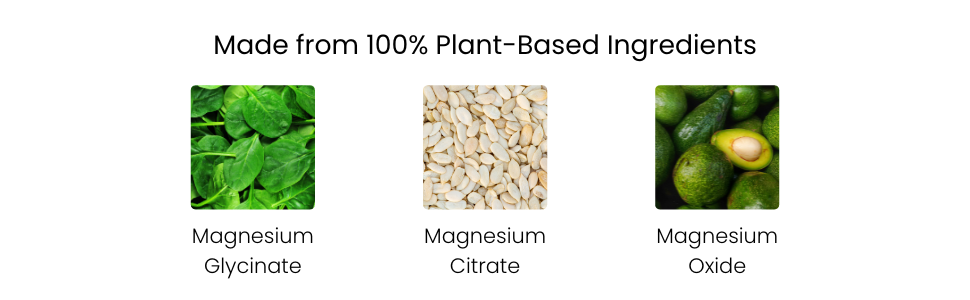 Vesca Chelated Magnesium Glycinate, Citrate, Oxide | Improve Sleep | Stress Relief | High Absoprtion Triple Magnesium Complex for Men & Women | 100% Plant Based & Vegetarian | 340mg_30 Tablets