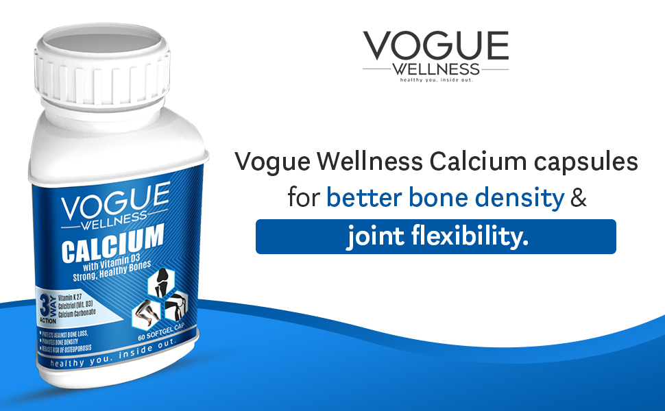 Calcium 500Mg with Magnesium, Zinc, Vitamin D3, K2-7 | Calcium Capsules (60 Capsules)