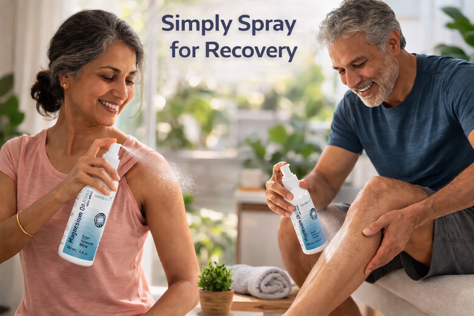 ULTIMA Advanced Magnesium oil with MSM | Double Action Fast Absorbing Pain Relief Oil for Gym, Sports & Leg Cramps I Helps Knee Pain, Back Stiffness, Cramps & Post Workout Recovery | Improves Relaxation and Mobility I Topical Spray | 100 ml
