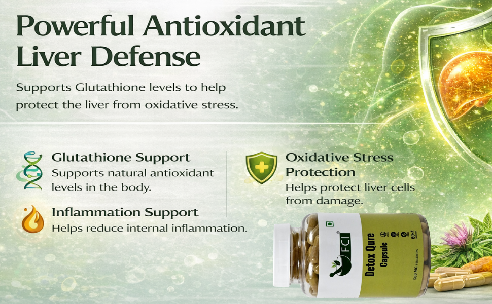Liver Detox Qure Plus – 60 Capsules (500mg) | Ayurvedic Detox Supplement with Punarnava, Amla & Tulsi | Liver Cleanse, Fatty Liver Support, Digestion, Immunity & Energy Booster