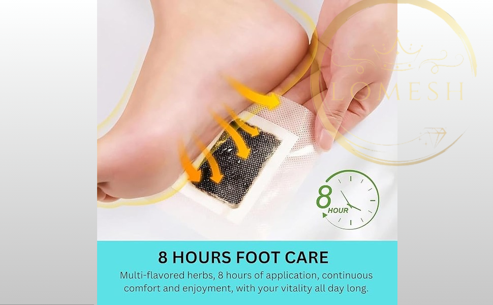 Detox Foot Patches Pain Free Foot Pads for Stress Relief Sleep Remove Cleansing Detox Foot Patches Kit Natural ingredients Toxins Ginger Foot Detox Pads