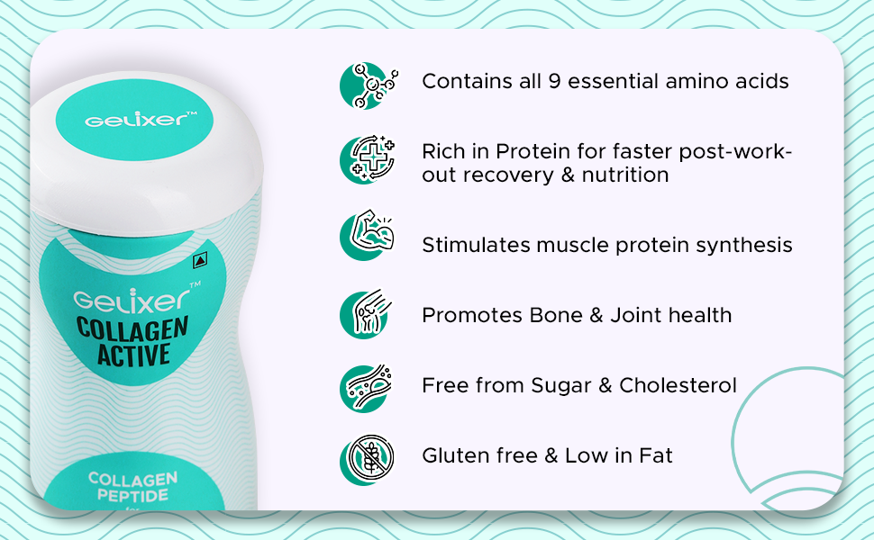Active (Mango Flavour) Collagen Powder 250g, Japanese Marine Collagen Peptide with Whey Protein, Rich in Protein for Active Lifestyle, Fitness & Glow