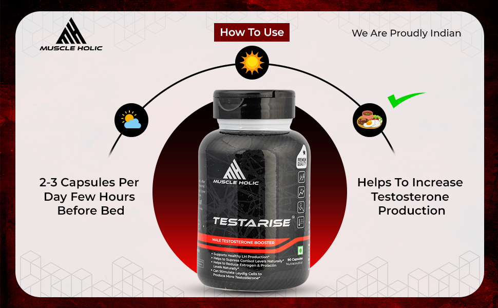 Testarise Men’s Vitality Supplement | Natural Blend with KSM-66 Ashwagandha, Shilajit & Zinc | Boosts Energy, Stamina & Strength | Supports Muscle Performance | 90 Capsules, 100 g