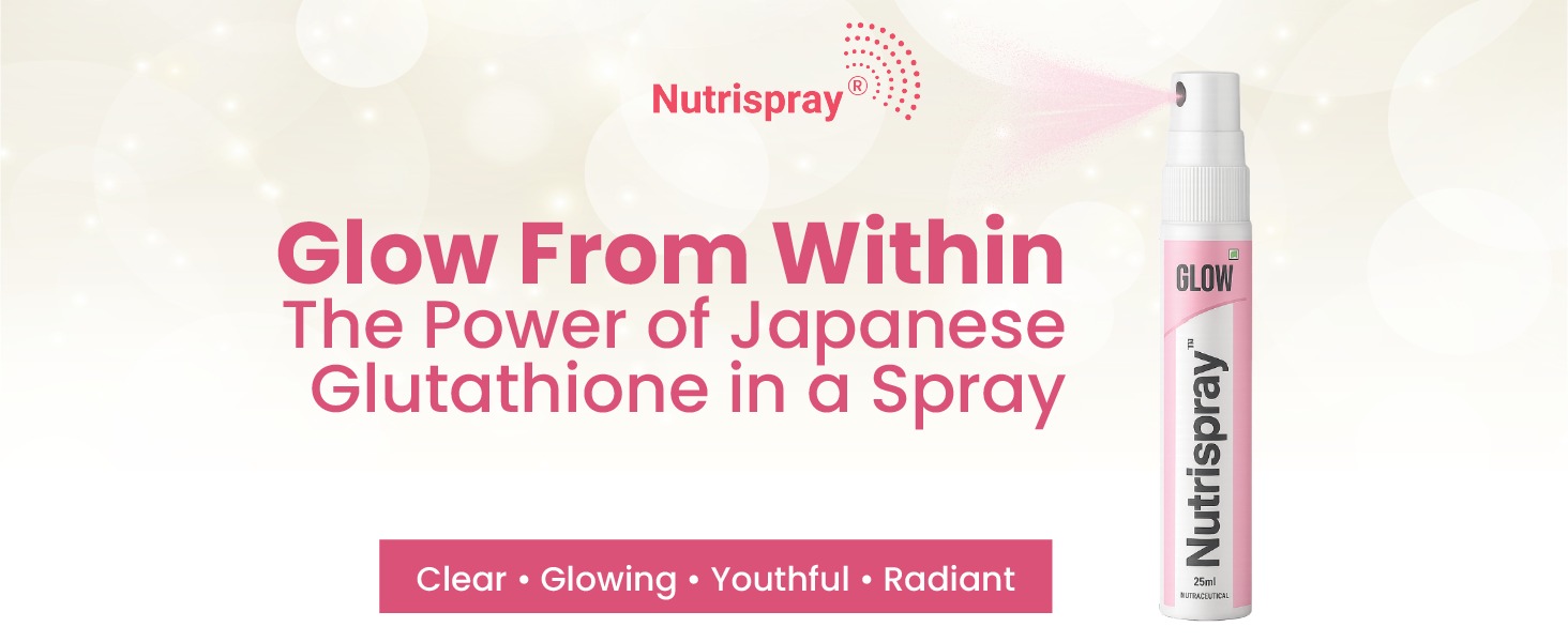Glow Japanese Glutathione Oral Spray 25 ml (Pack of 3) | Fast-Absorbing Skin Brightening Mouth Spray | Vitamin C & Antioxidant Support for Radiant, Even-Toned Skin – Men & Women