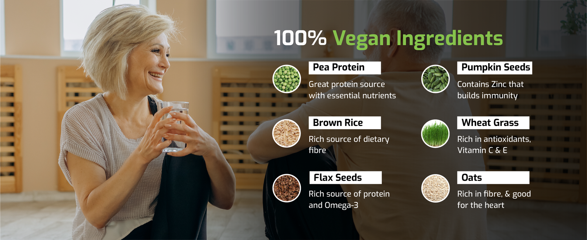 Plantigo Superior 51+ Plant Protein Powder for Seniors | Elders, Old Men & Women | No Sugar, Low Calories | Pea Protein, Oats | Heart Health & Muscle Recovery, Protein (Swiss Chocolate - 500g)
