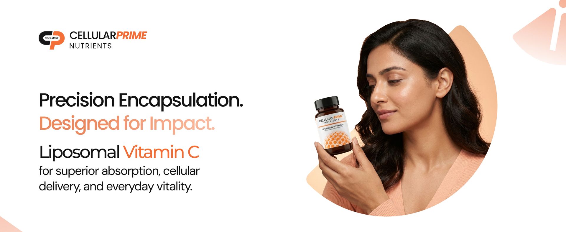 Cellular Prime Liposomal Vitamin C 80 mg | Phospholipid Encapsulation for High Absorption | Immunity, Skin Radiance & Collagen Support (30 Veg Capsules)