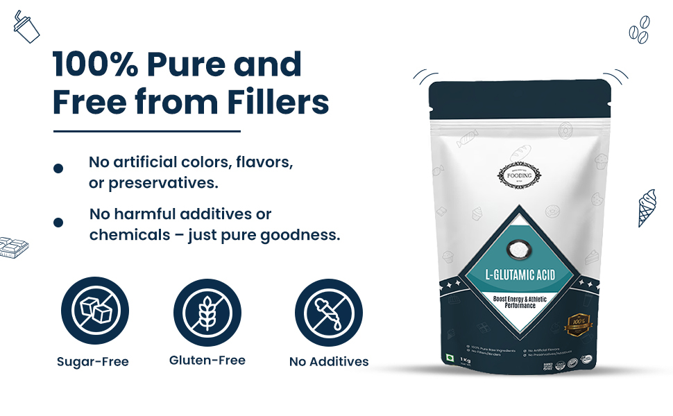 100% Pure L-Glutamic Acid Powder – 250 Grams | Premium Food Grade Amino Acid | No Additives, No Fillers, Unflavored | Ideal for Culinary, Seasoning, Fermentation & Food Applications