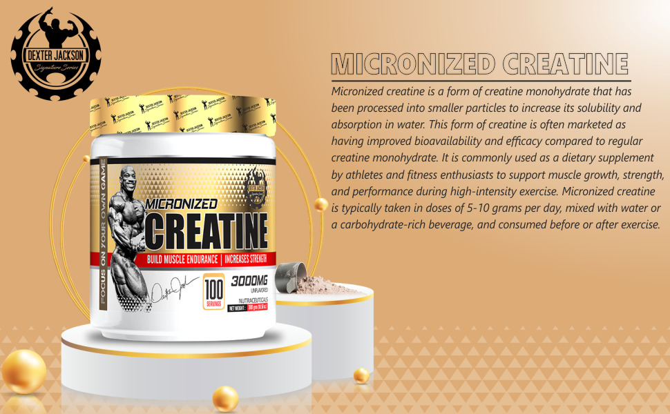 Dexter Jackson Signature Series Creatine Powder | Builds Muscle Endurance & Helps To Increase Strength | 100 Servings,300Gm