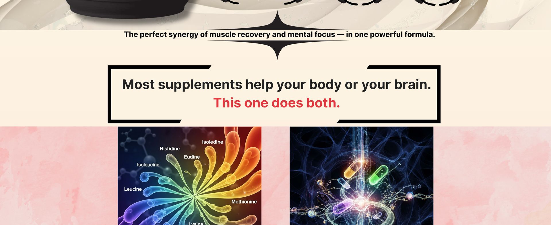 FORMULA EAA+NOOTROPICS 2:1:1 With | EAAs + BCAAs Powder | Muscle Recovery, Strength, Muscle Building, Endurance | 5G Essential Amino Acids + Electrolytes | 20 Servings (100gm, Orange)