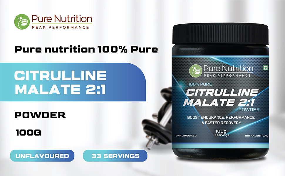 Pure Nutrition L-Citrulline Malate 2:1 Powder – 200g, 66 Servings | 100% Pure & Unflavoured | Boosts Stamina, Enhances Performance, Speeds Muscle Recovery & Reduces Fatigue | Ideal Pre-Workout for Men & Women