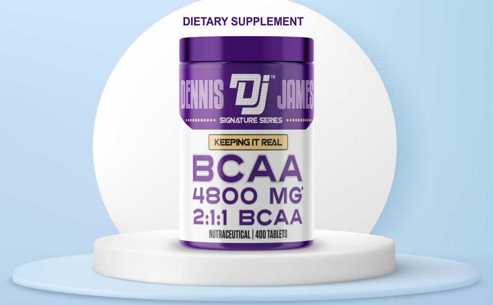 Dennis James Signature Series BCAA 4800mg | 400 Tablets | Muscle Recovery & Endurance | High-Potency Branched-Chain Amino Acids