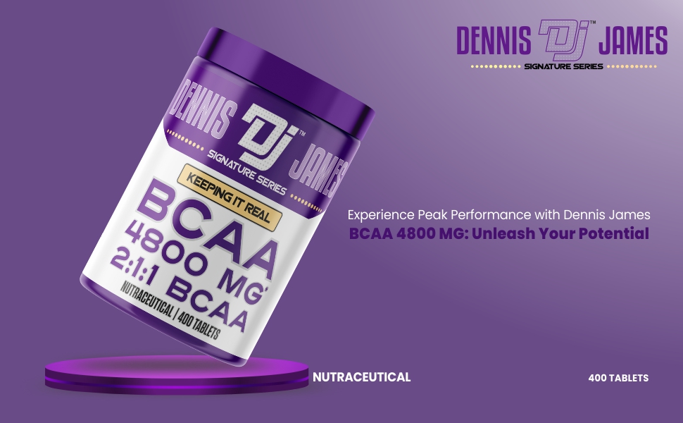 Dennis James Signature Series BCAA 4800mg | 400 Tablets | Muscle Recovery & Endurance | High-Potency Branched-Chain Amino Acids