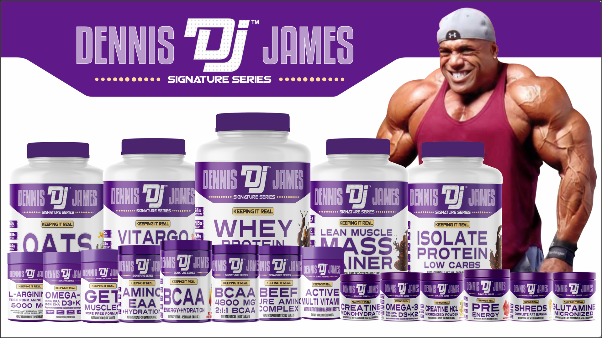 Dennis James Signature Series BCAA 4800mg | 400 Tablets | Muscle Recovery & Endurance | High-Potency Branched-Chain Amino Acids