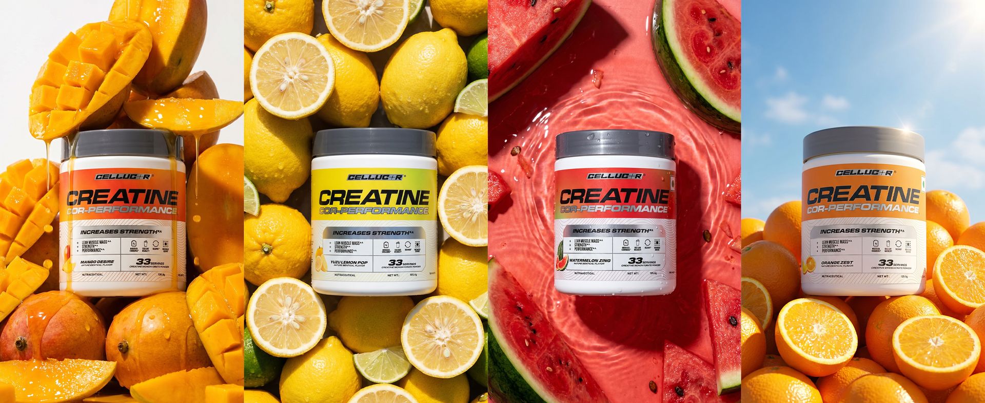 Cellucor Creatine Cor-Performance| Orange Zest | 315g | 83 serves| From the Makers of C4 | Micronized for Rapid absorption | Increases Muscle Strength & Performance