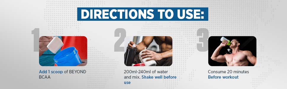 Beyond BCAA | Advance BCAA For Athletes | 300 gm | 30 Servings | 2500mg L-Leucine | 1250mg L-Isoleucine 1250mg L-Valine | 5000mg BCAAs 100mg Caffeine Build Lean Muscle (Blueberry)