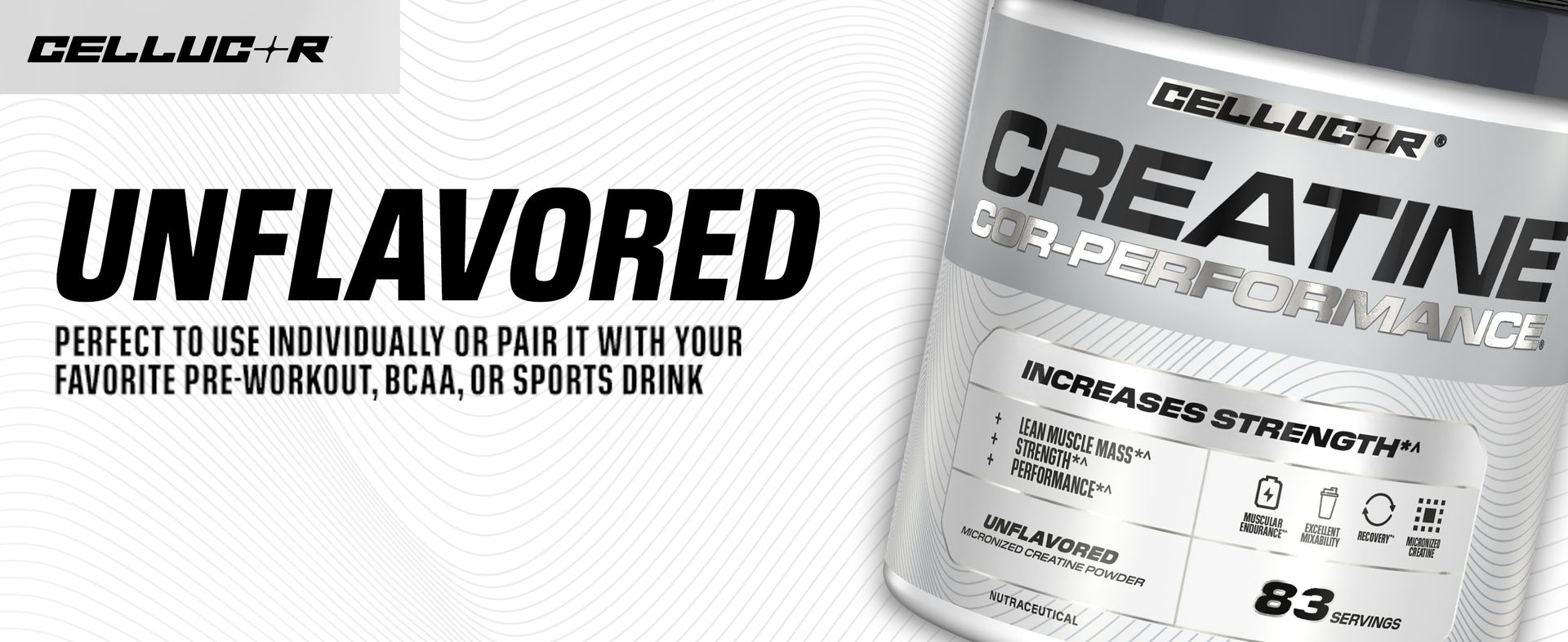 Cellucor Creatine Cor-Performance | Unflavoured | 100g | 33 serves| From the Makers of C4 | Micronized for Rapid absorption | Increases Muscle Strength & Performance