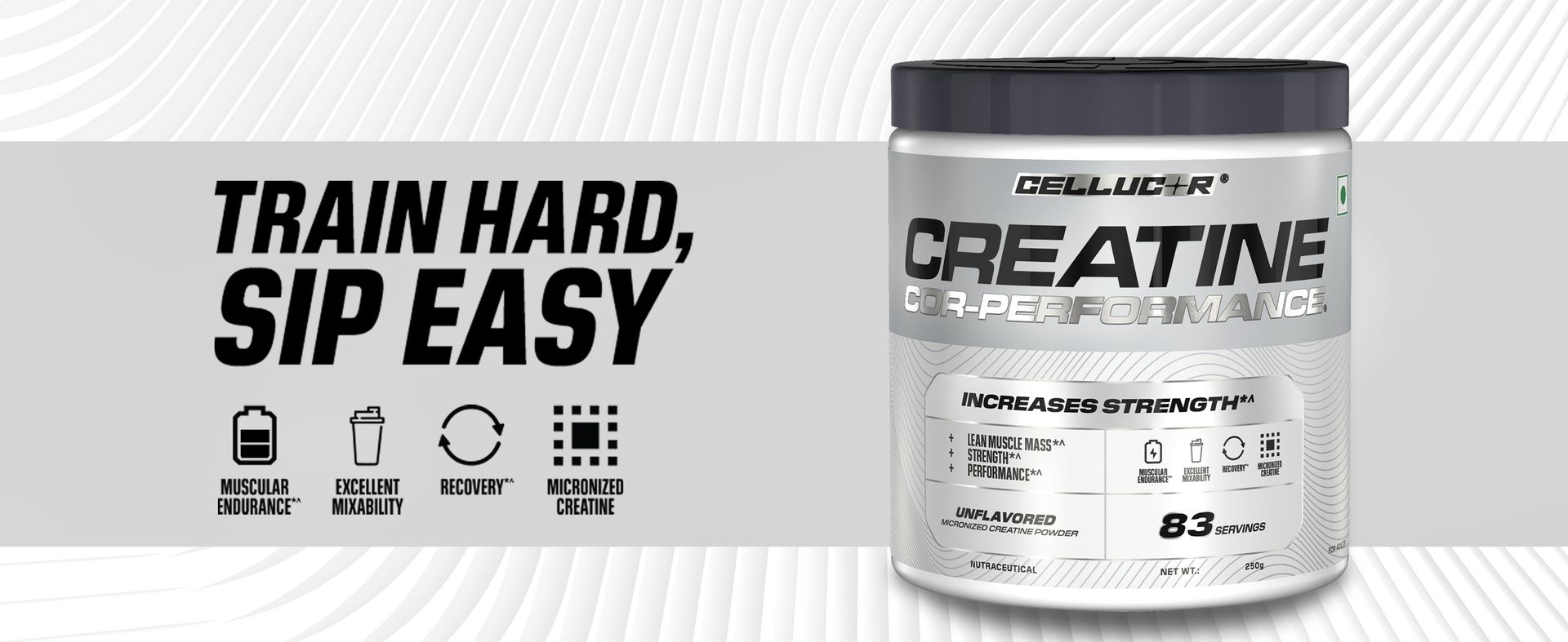 Cellucor Creatine Cor-Performance | Unflavoured | 100g | 33 serves| From the Makers of C4 | Micronized for Rapid absorption | Increases Muscle Strength & Performance