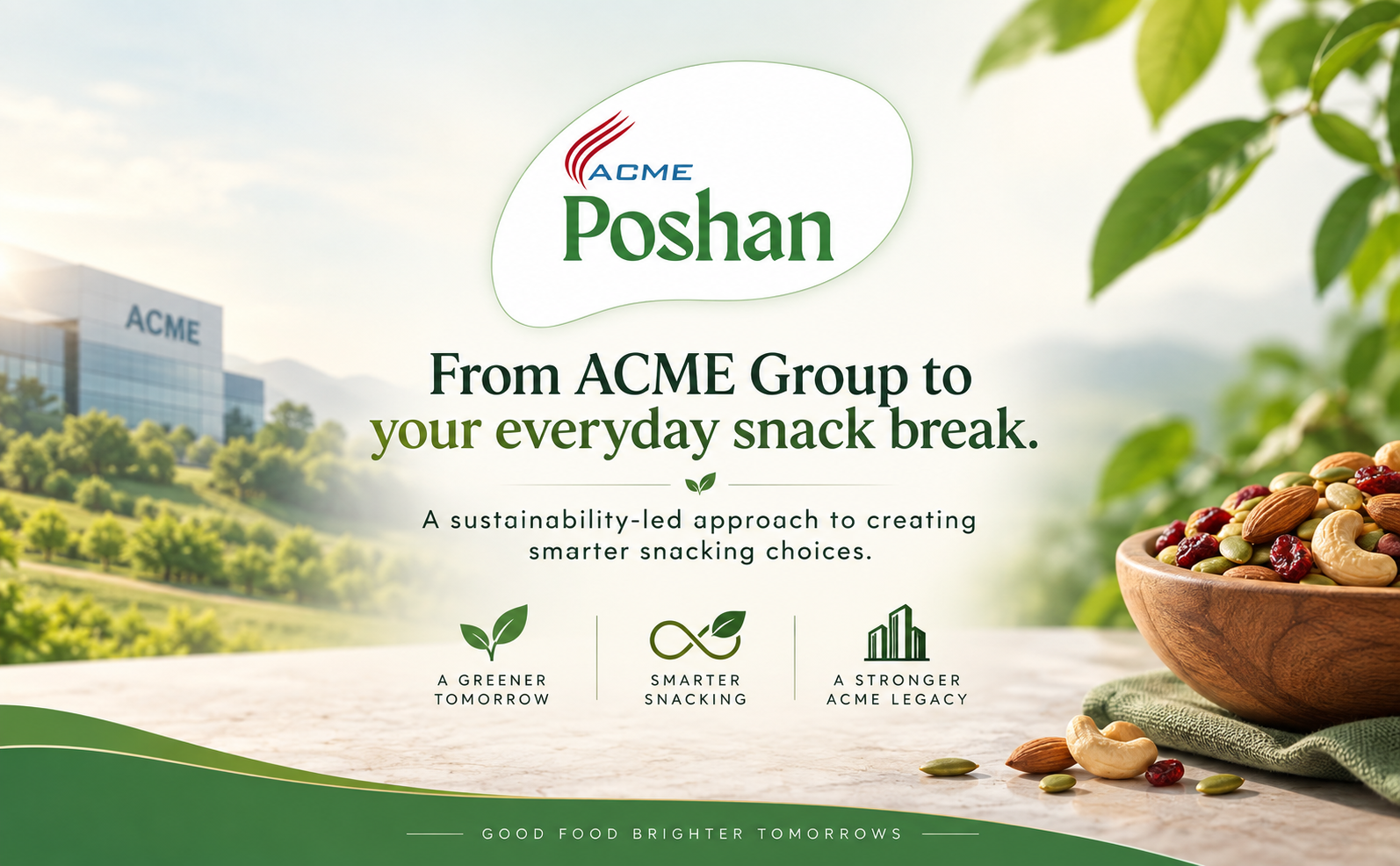 ACME Poshan Snack Variety Pack, Dates & Almonds Protein Bar, Nutri+ Noodles Indian Masala, Nutri+ Puffs Masala Masti, High Protein, No Palm Oil, No MSG Healthy Snacks Combo, Pack of 3 (170g Total)
