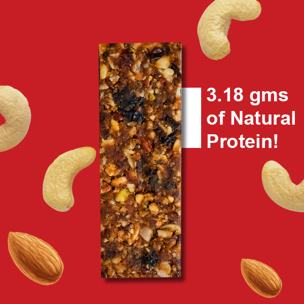 Nutracy Sugar-Free Energy Nutrition Bars with Almonds, Walnuts, Cashews & Chia Seeds | High Protein Healthy Snack | Instant Energy Diet Snack | Nut Bars for Fitness & Weight Management | Pack of 10 (35g Each)