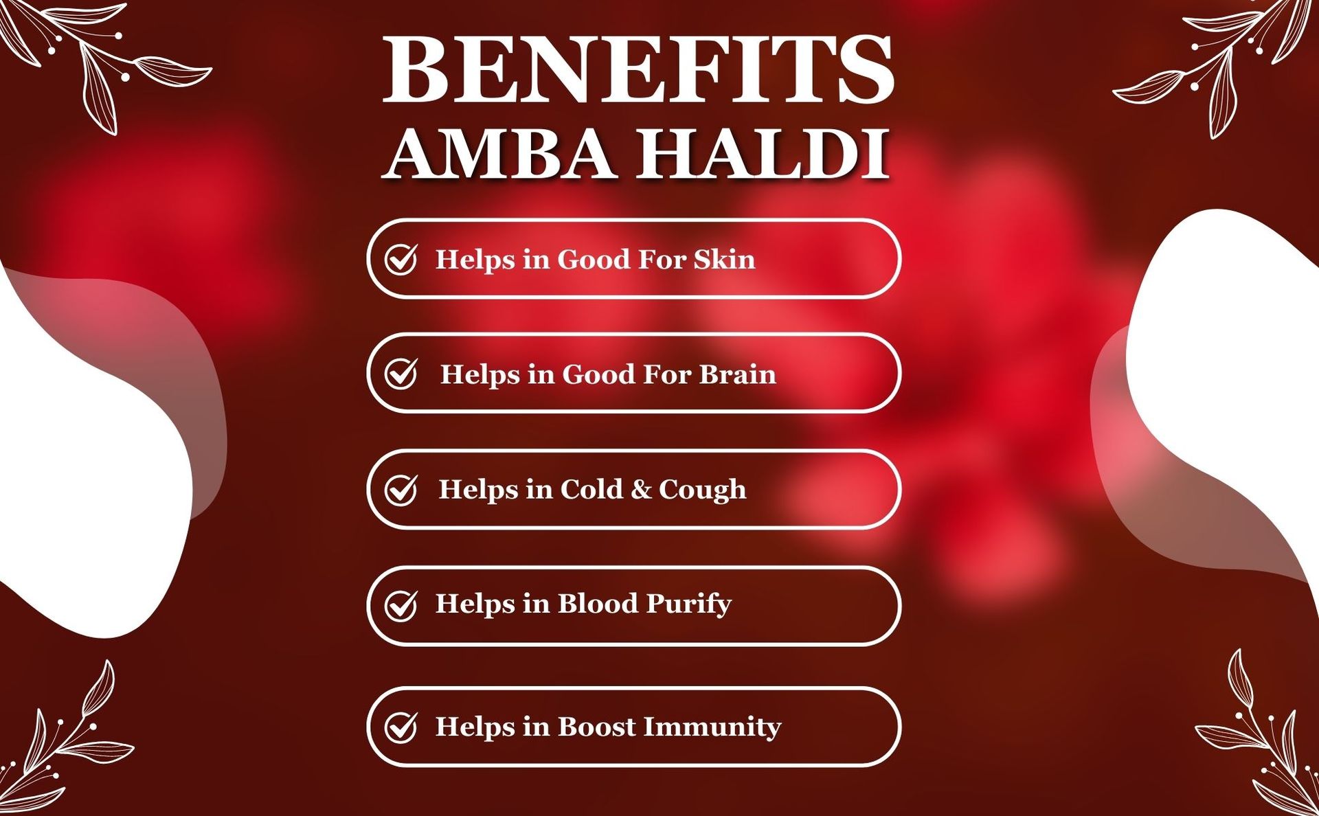 Birju Mahavir 1 KG AMBA HALDI - AMBIA HALDI - CURCUMA AROMATICA - WILD TURMERIC, Multi-colored