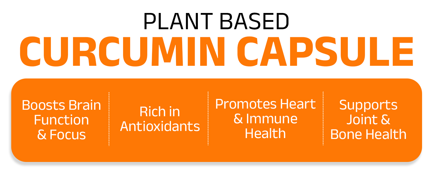 Curcumin 95% Curcuminoids Capsules with Piperine, Turmeric Extract with Ginger, Ashwagandha & Tulsi, Joint & Mobility Support, Antioxidant & Daily Wellness Supplement, Veg Capsules for Men & Women– 60 Count