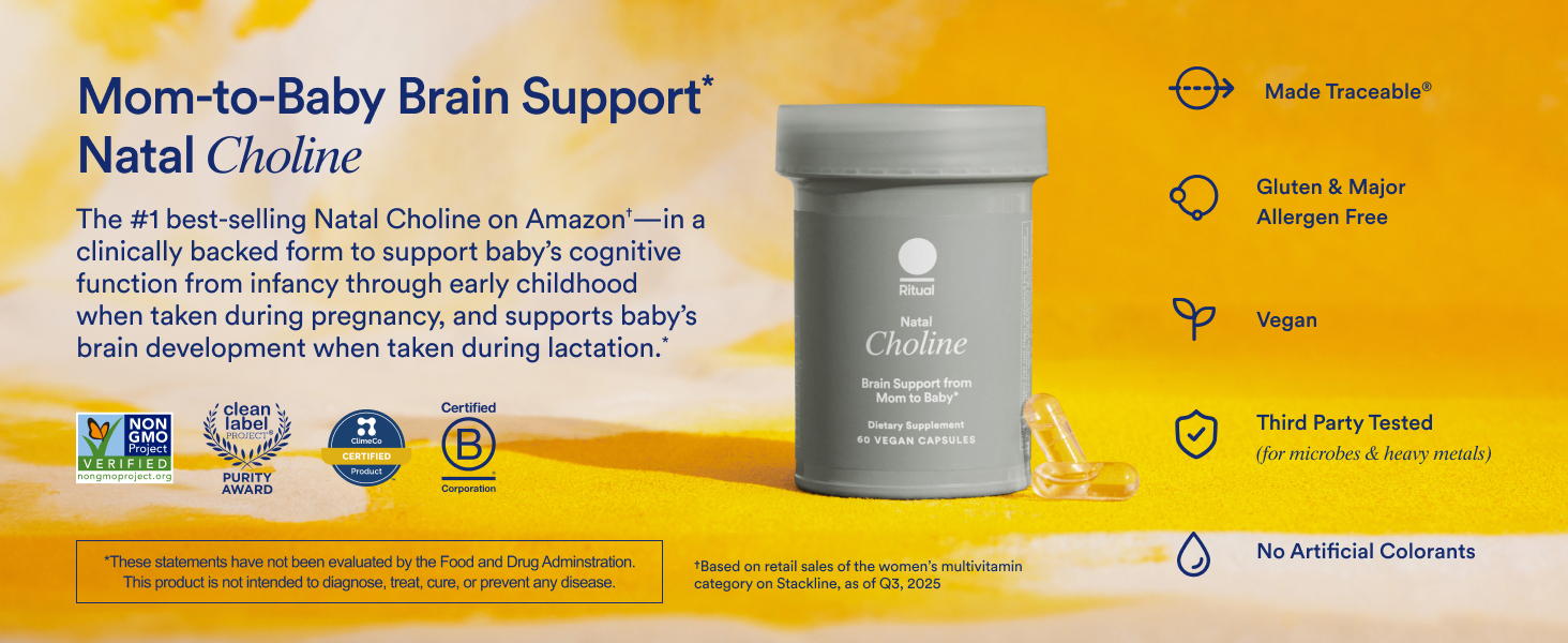 Ritual Natal Choline Supplement 550mg - 60 Capsules - 30 Servings