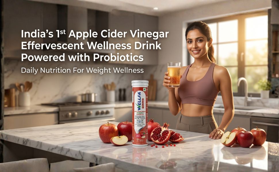 Truslim Effervescent Tablets | Apple Cider Vinegar with 2 Billion CFU Probiotics | With Vitamin B6 & Vitamin B12 | Sugar-Free Supplement | 34 Apple Flavour Tablets (Pack of 2)