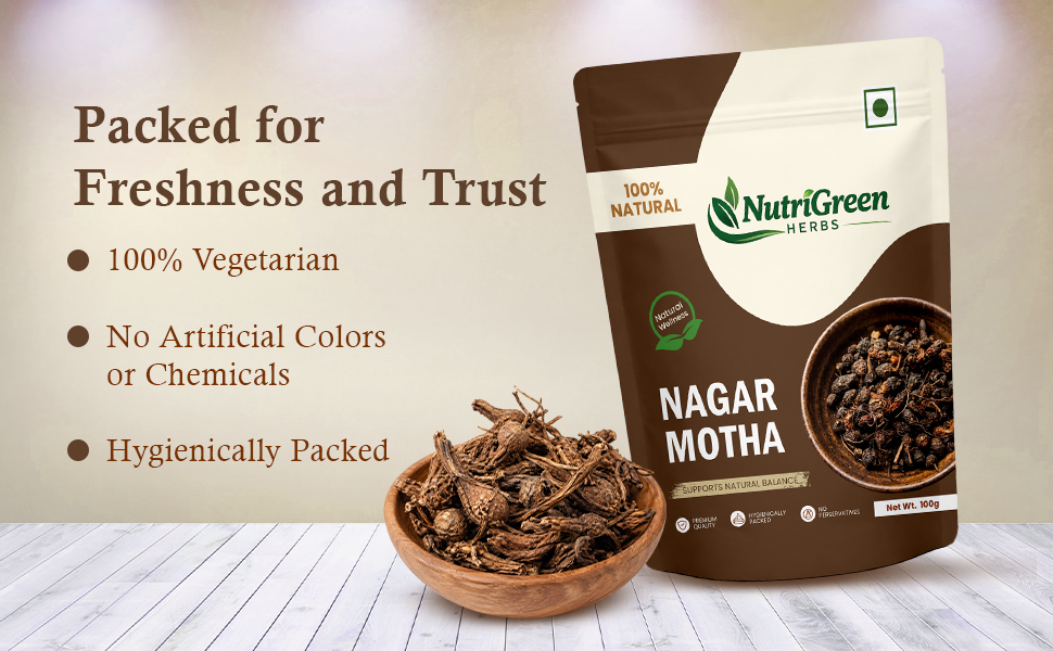 Nagarmotha Root 100gm (Raw) | Nagarmotha | Cyperus Rotundus Rhizome | Cyperus Rotundus Rhizome - Nut Sedge Root - Pure & Natural (100 Grams)