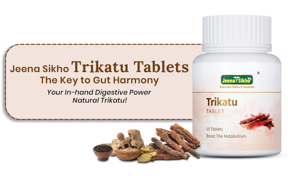 Jeena Sikho Trikatu Tablets | Natural Supplement For Digestive Wellness And Gut Health | Naturally Blended With Pure Trikatu Extracts | Natural Digestive Health Multivitamin, 60 Tablets