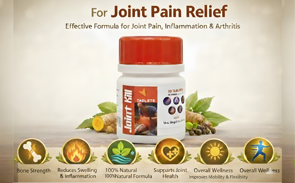KD-Joint Kill Pain Relief Tablets (20 Tablets) Pack 2 Bottles