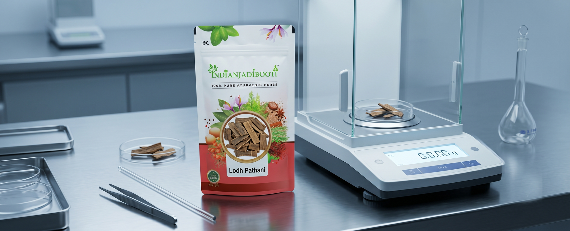 IndianJadiBooti Lodh Pathani (Lodhra Bark) - 100g | Symplocos Racemosa | Ayurvedic Herb for Women's Health, PCOS & White Discharge (Leucorrhea) | Natural Face Pack for Acne & Open Pores | Raw