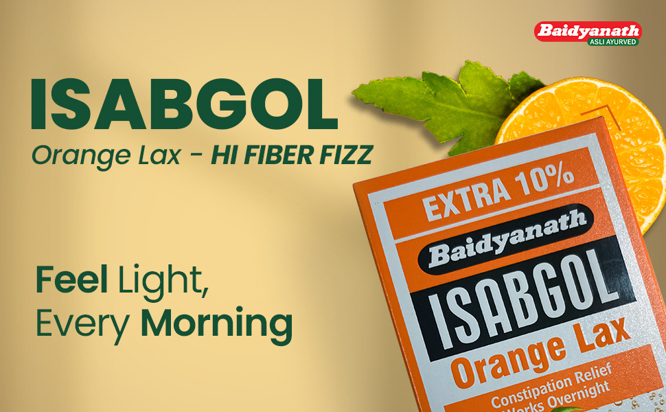 Baidyanath Isabgol Orange Lax - 250 gm (Pack of 2) | Isabgol Husk | Psyllium husk | Natural Constipation Relief |