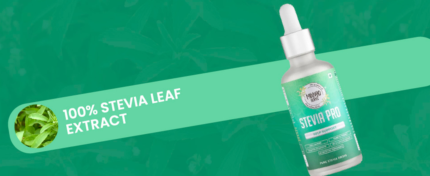 Stevia Pro | 100% Pure Stevia Drops | Natural Plant-Based Zero-Calorie Sweetener | Glycerin & Alcohol Free | No Sugar | 50ml
