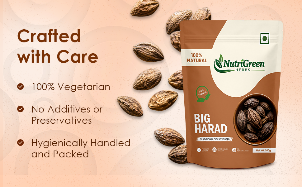 Badi Harad (Haritaki) Whole 200g | Premium Quality Natural Dried Haritaki Fruit | Kadukkai - Karakkaya - Yellow Terminalia Chebula