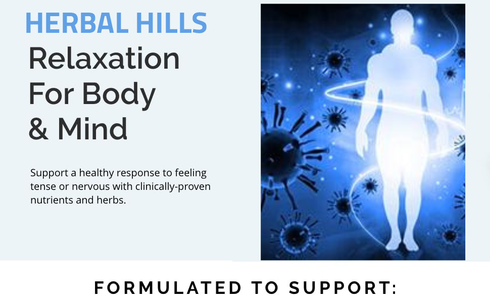 Herbal Hills Calmhills Capsules | 30 Count | For Anxiety Relief, Stress Management