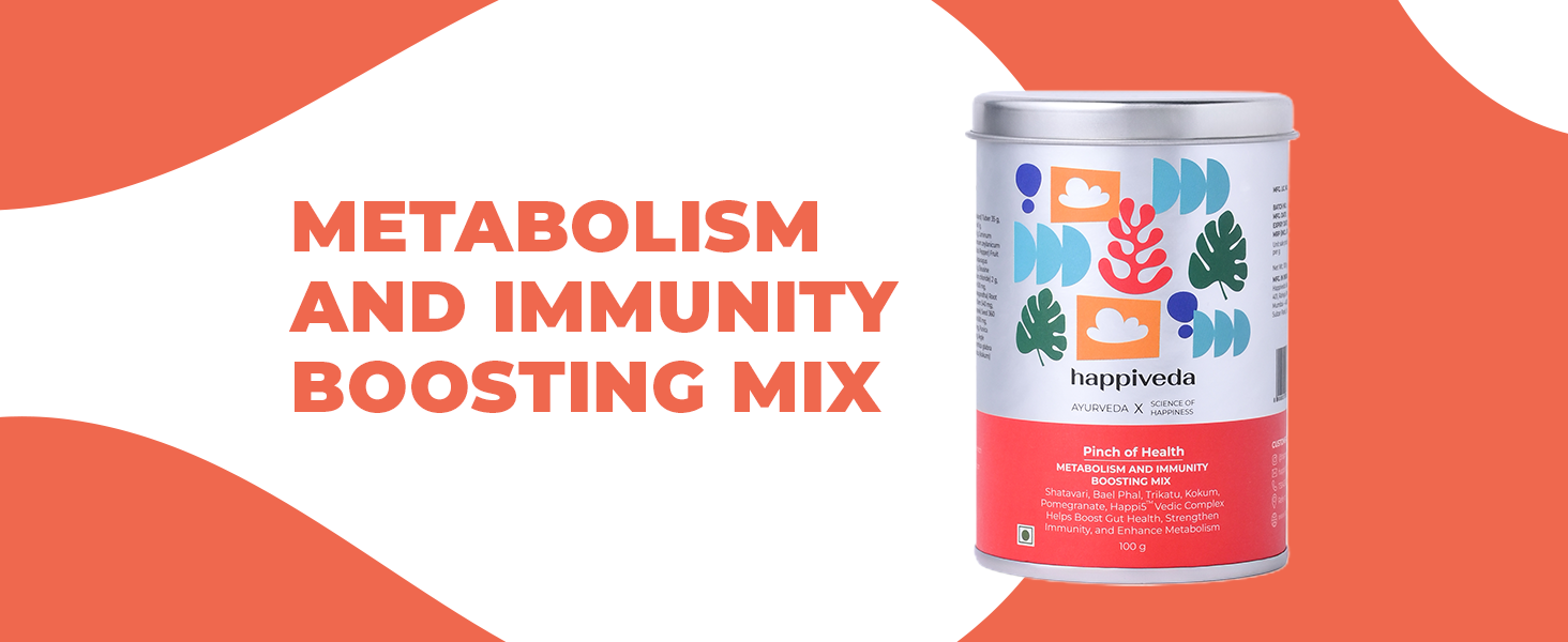 Pinch of Health Metabolism & Immunity Boosting Mix, Ayurvedic Gut Cleanse & Digestive Support Powder with Trikatu, Bael & Happi5™ Vedic Complex, No Pills, Vegan Daily Wellness Mix