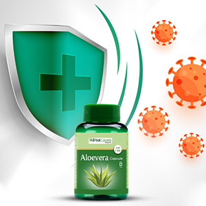 Harc Herbal Canada Aloe Vera Capsule (Pack of 60 Veg Capsules x 2) (Pack of 2)