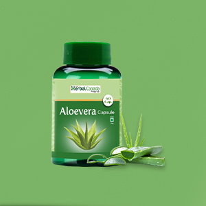 Harc Herbal Canada Aloe Vera Capsule (Pack of 60 Veg Capsules x 2) (Pack of 2)