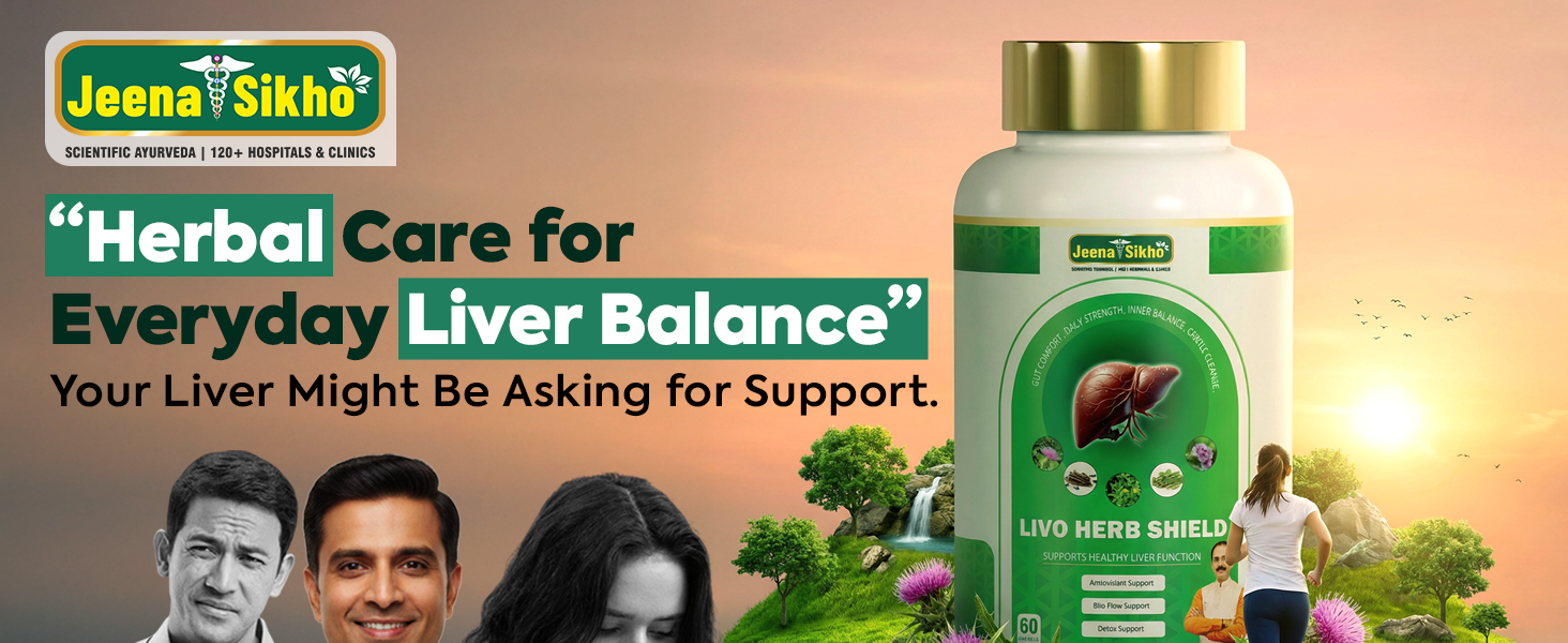 Jeena Sikho Livo Herb Shield | Ayurvedic Herbal Capsules with Kalmegh, Kutki & Guduchi | Herbal Supplement for Daily Use | 60 Capsules