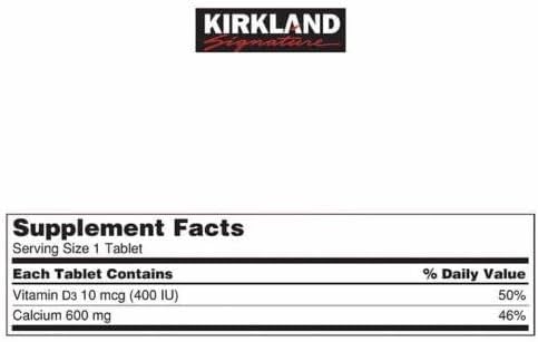 ikj Calcium 600 mg with Vitamin D3 Dietary Supplement 500 Tablets 3