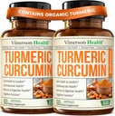 Turmeric Curcumin Supplement with Black Pepper Extract - High Potency Organic Turmeric 1200mg & 95% Curcuminoids for Joint & Digestive Health - Joint Support Supplement - 60 Curcuma Capsules - 2 Pack 2